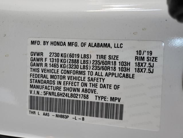 2020 HONDA ODYSSEY LX 5FNRL6H24LB021768