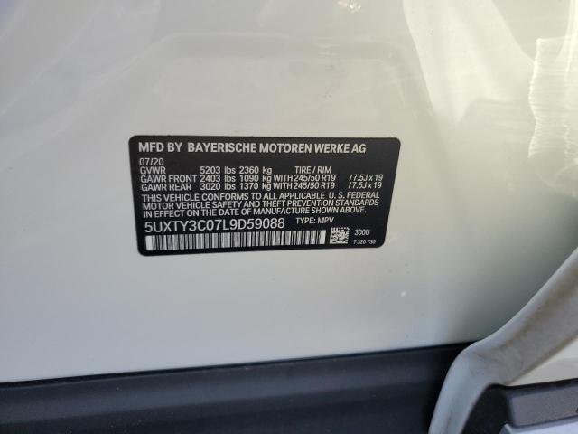 2020 BMW X3 SDRIVE3 5UXTY3C07L9D59088
