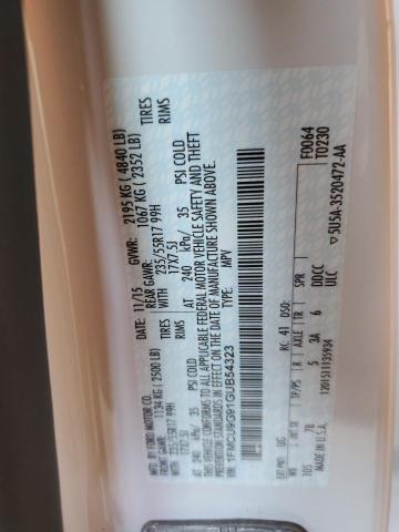 2016 FORD ESCAPE SE 1FMCU9G91GUB54323