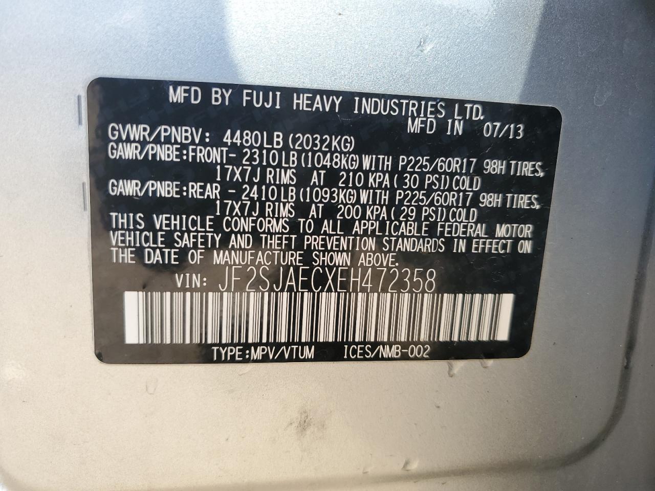 SUBARU FORESTER 2.5I PREMIUM