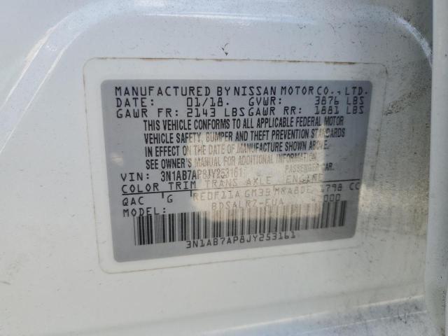 2018 NISSAN SENTRA S 3N1AB7AP8JY253161