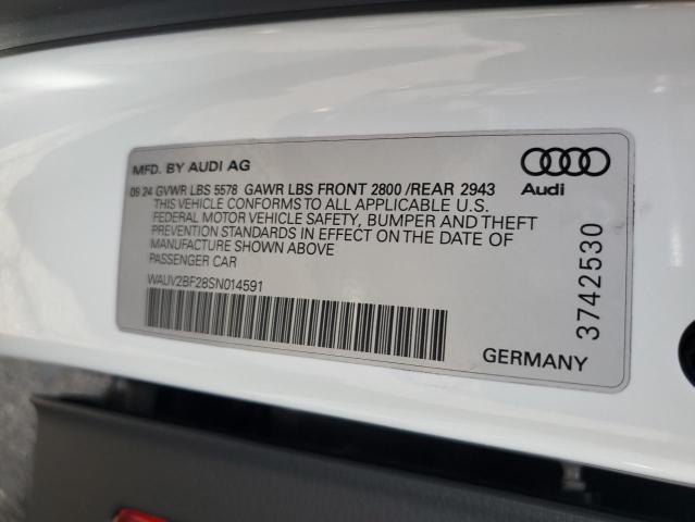 2025 AUDI A7 PRESTIG WAUV2BF28SN014591