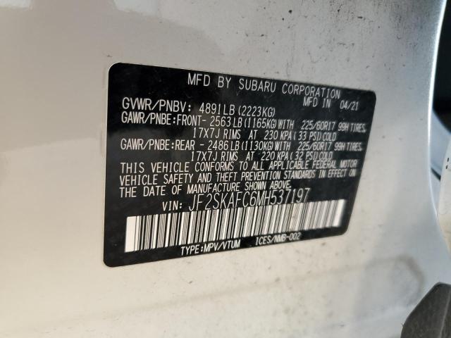 2021 SUBARU FORESTER PREMIUM JF2SKAFC6MH537197