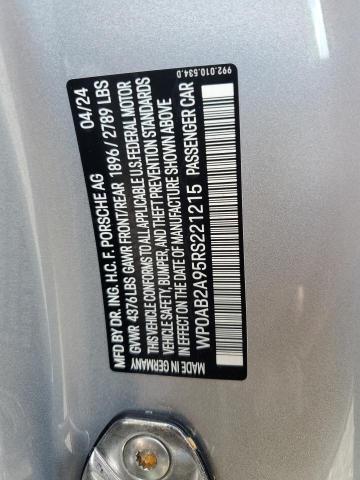 2024 PORSCHE 911 CARRER WP0AB2A95RS221215