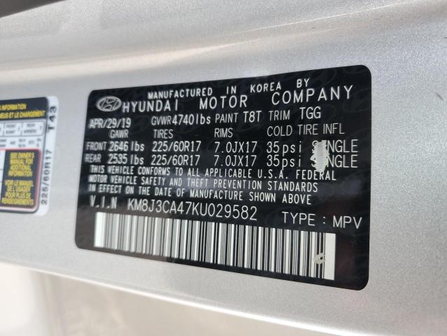 2019 HYUNDAI TUCSON LIMITED - KM8J3CA47KU029582