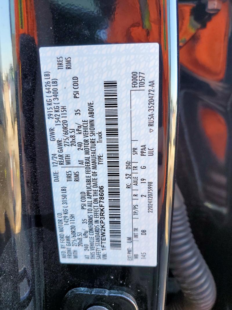 2024 FORD F150 STX - 1FTEW2KP3RKF78606