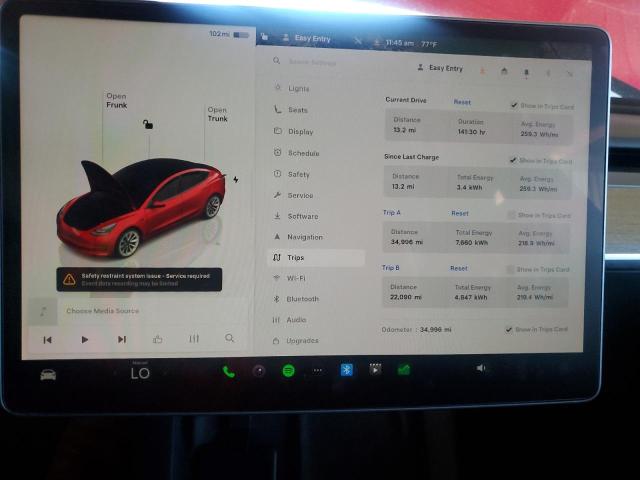 2022 TESLA MODEL 3 - 5YJ3E1EA1NF295186