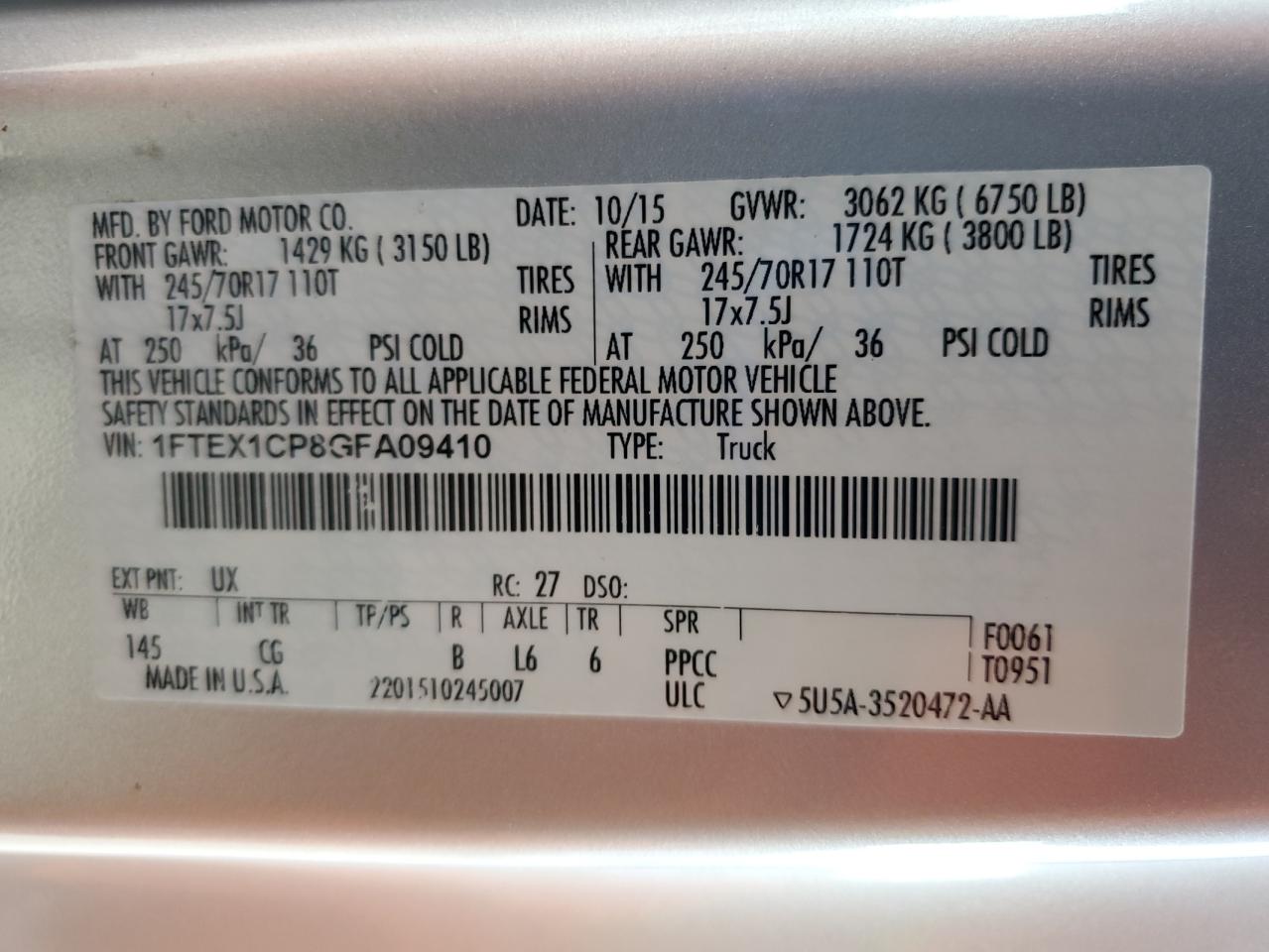 FORD F-150 SUPER CAB