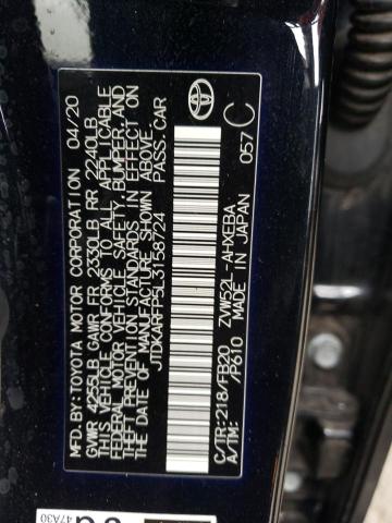 2020 TOYOTA PRIUS PRIME LE JTDKARFP5L3158724