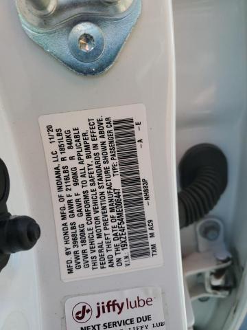 2021 HONDA INSIGHT EX 19XZE4F54ME006447