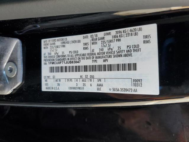 2018 FORD ESCAPE S 1FMCU0F71JUB83047