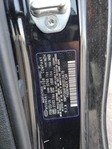 2019 HYUNDAI VELOSTER B KMHTG6AF6KU019478