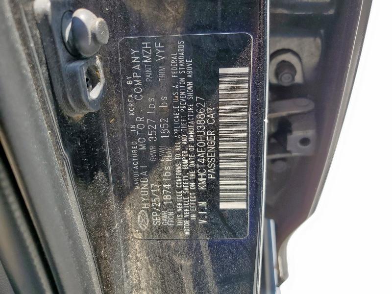2017 HYUNDAI ACCENT SE KMHCT4AE0HU388627