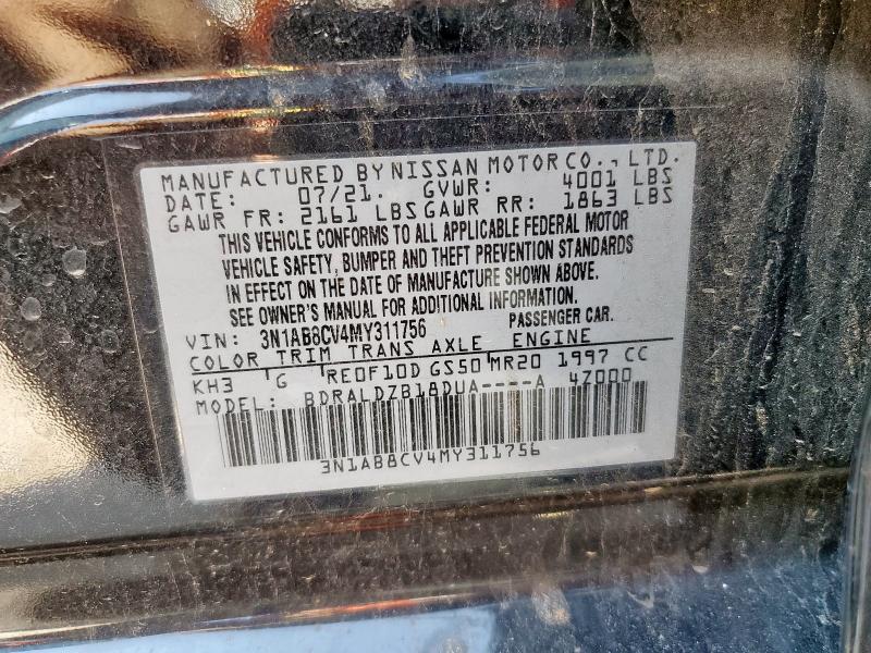 2021 NISSAN SENTRA SV 3N1AB8CV4MY311756