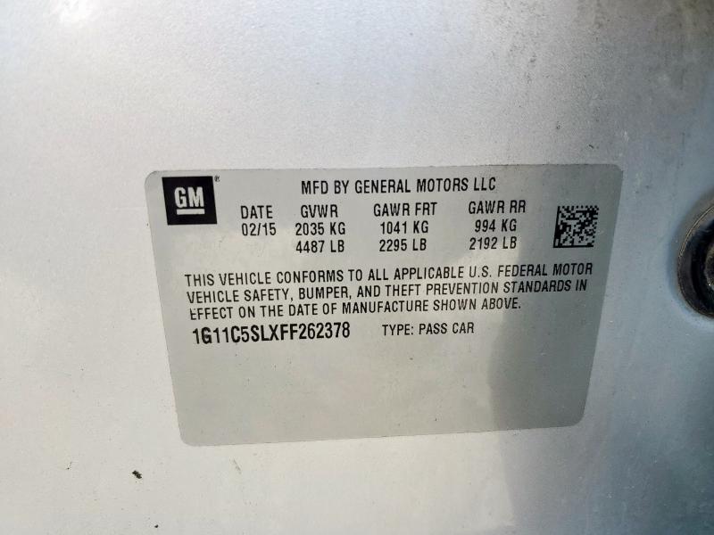 2015 CHEVROLET MALIBU 1LT 1G11C5SLXFF262378