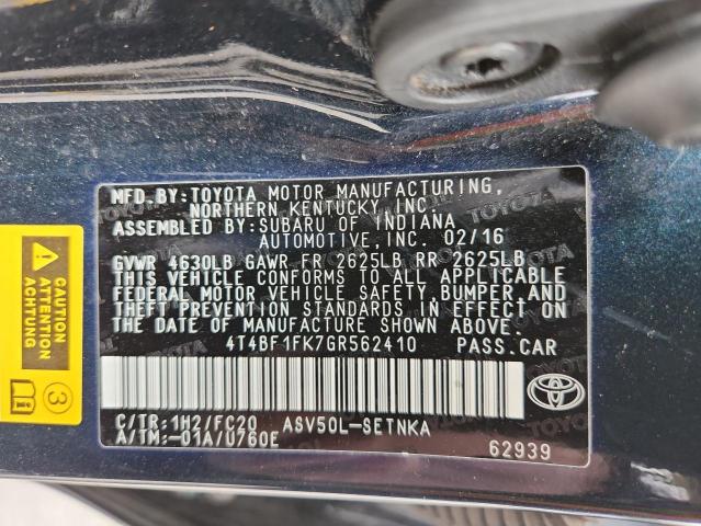 2016 TOYOTA CAMRY LE - 4T4BF1FK7GR562410