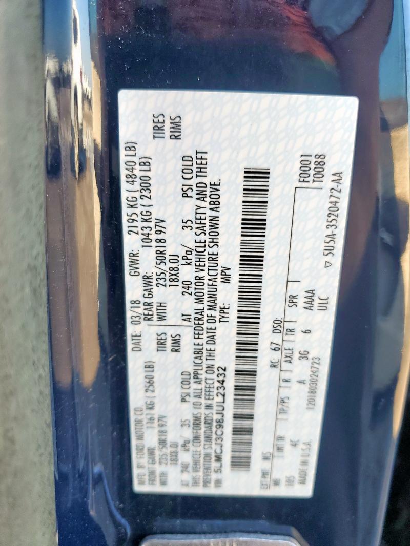 2018 LINCOLN MKC RESERV 5LMCJ3C98JUL23432