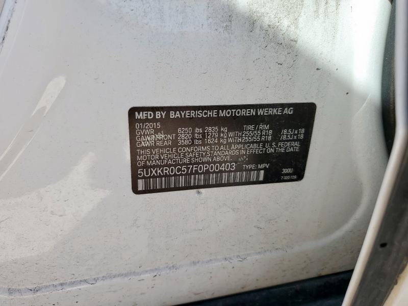 2015 BMW X5 XDRIVE3 5UXKR0C57F0P00403