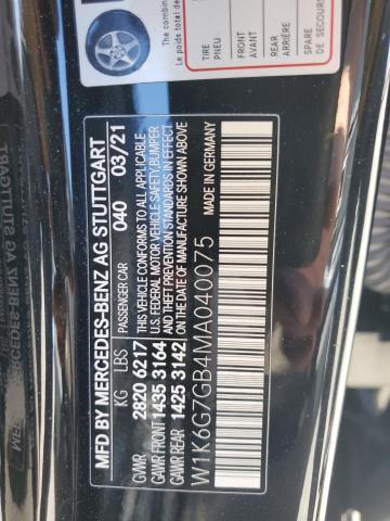 2021 MERCEDES-BENZ S 580 4MAT W1K6G7GB4MA040075
