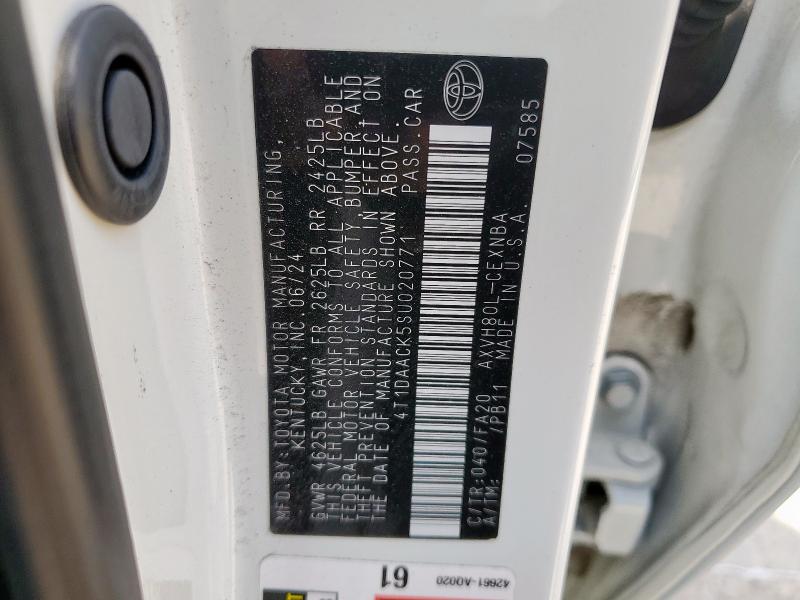 2025 TOYOTA CAMRY XSE 4T1DAACK5SU020771