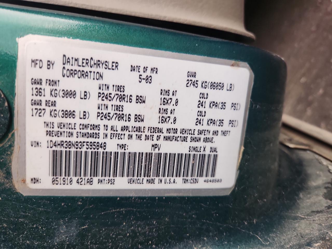 Lot #3290442760 2002 DODGE 150 CUSTOM