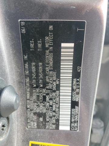 2018 TOYOTA HIGHLANDER 5TDJZRFH0JS882488