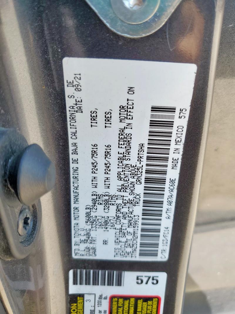 2021 TOYOTA TACOMA DOU 3TMAZ5CN2MM159913