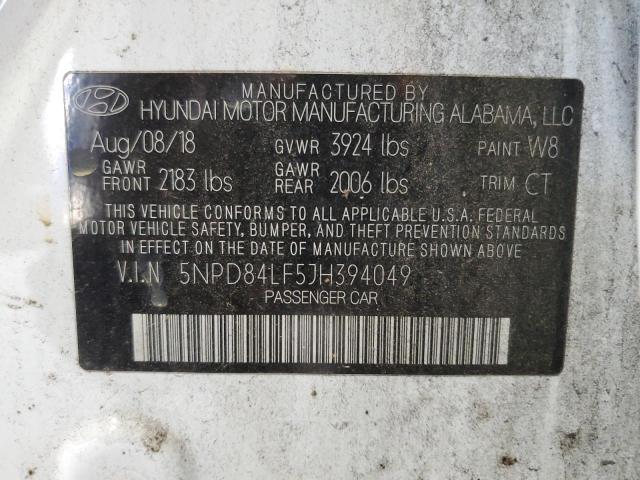 2018 HYUNDAI ELANTRA - 5NPD84LF5JH394049