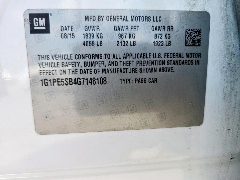 2016 CHEVROLET CRUZE LIMI 1G1PE5SB4G7148108