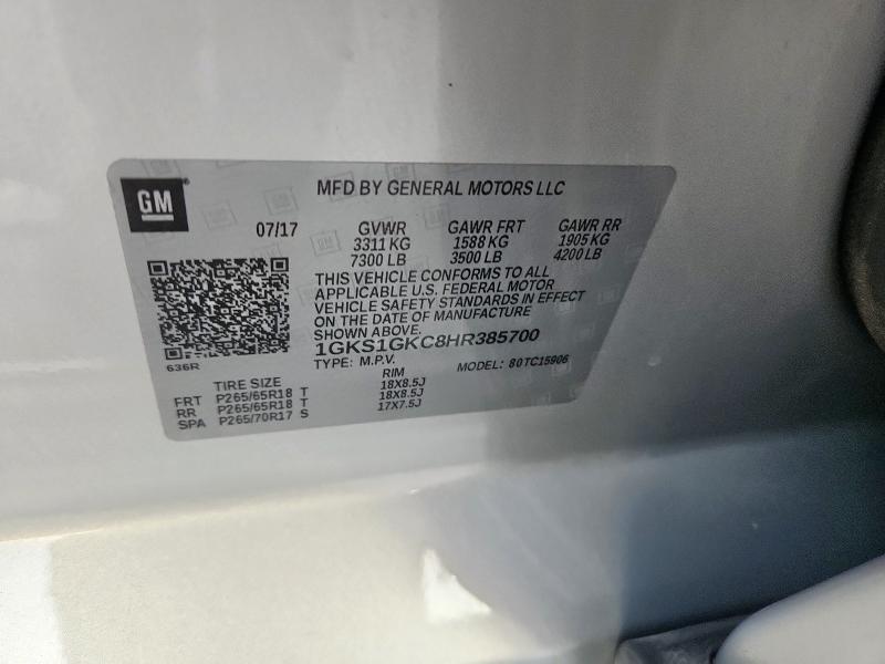 2017 GMC YUKON XL C 1GKS1GKC8HR385700