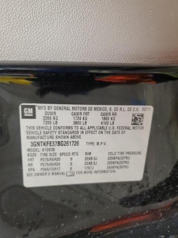2011 CHEVROLET AVALANCHE - 3GNTKFE37BG261726