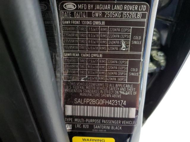 2015 LAND ROVER LR2 SE SALFP2BG0FH423174