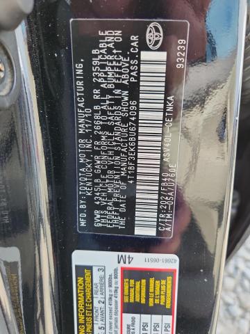 2011 TOYOTA CAMRY BASE - 4T1BF3EK6BU674096
