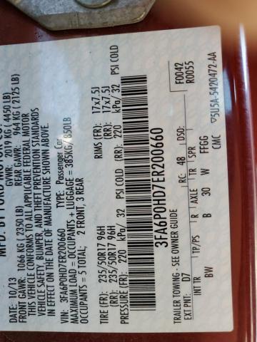 2014 FORD FUSION SE - 3FA6P0HD7ER200660