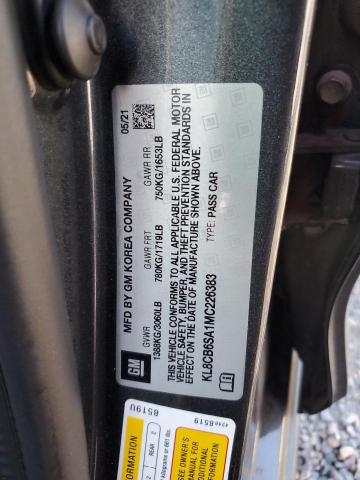 2021 CHEVROLET SPARK LS KL8CB6SA1MC226383