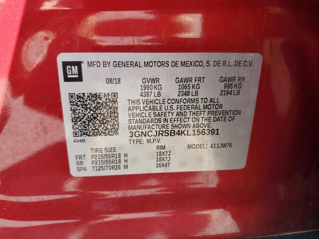 2019 CHEVROLET TRAX PREMI 3GNCJRSB4KL156391