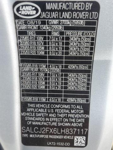 2020 LAND ROVER DISCOVERY - SALCJ2FX6LH837117