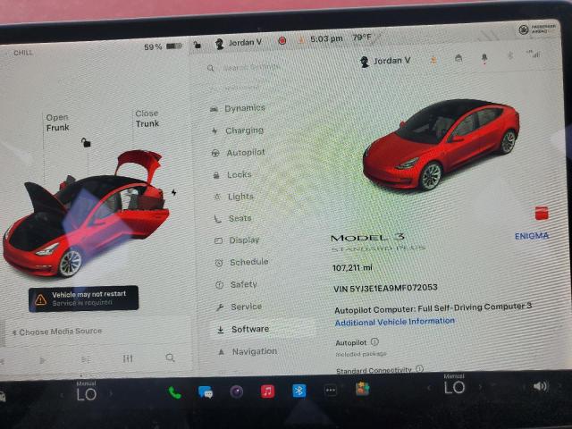 2021 TESLA MODEL 3 #3287844094