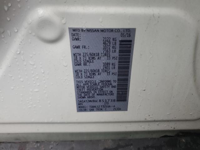 2016 NISSAN ROGUE S #3303724440