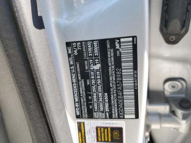 2015 MERCEDES-BENZ ML 250 BLU 4JGDA0EB4FA578982