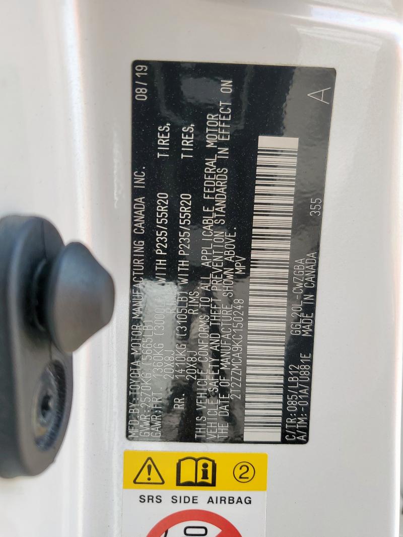 2019 LEXUS RX 350 BAS - 2T2ZZMCA9KC150248