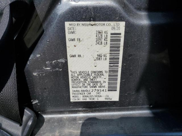 2020 NISSAN ALTIMA S 1N4BL4BV0LC279541