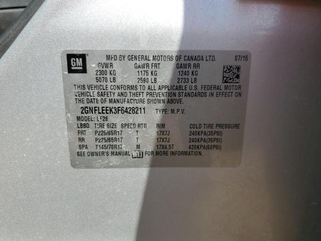 2015 CHEVROLET EQUINOX LS 2GNFLEEK3F6428211