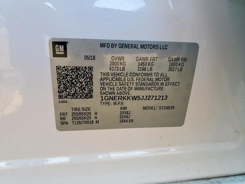 2018 CHEVROLET TRAVERSE P - 1GNERKKW5JJ271213