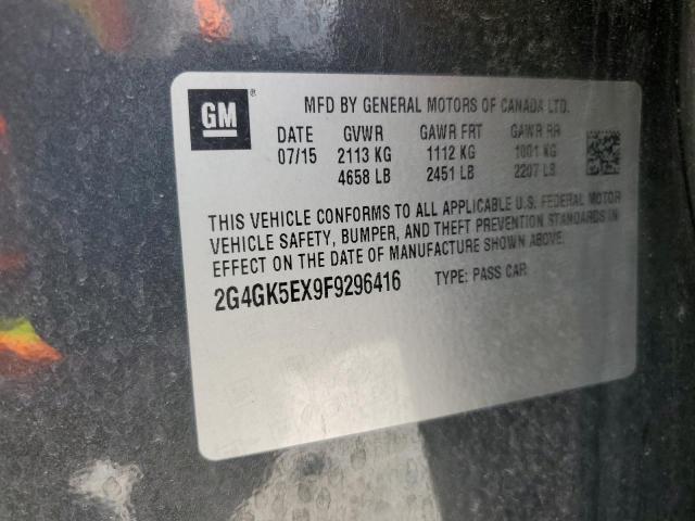 2015 BUICK REGAL 2G4GK5EX9F9296416