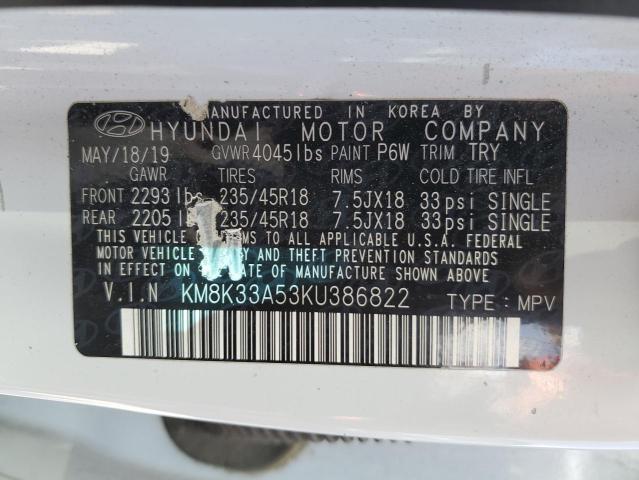 2019 HYUNDAI KONA LIMIT KM8K33A53KU386822
