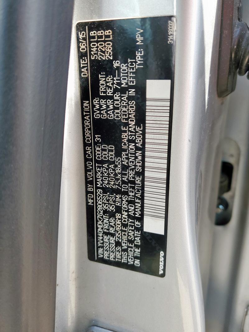 2016 VOLV XC60 T5 PREMIER - YV440MDK7G2806529