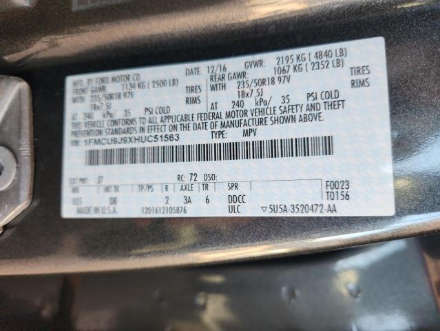 2017 FORD ESCAPE TITANIUM 1FMCU9J9XHUC51563