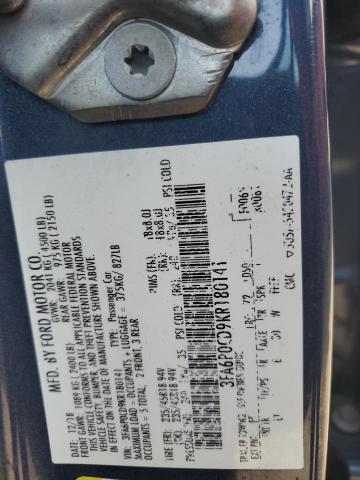 2019 FORD FUSION SEL #3281842458