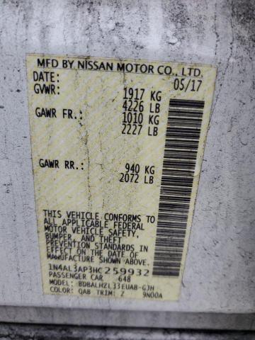 2017 NISSAN ALTIMA 2.5 1N4AL3AP3HC259932